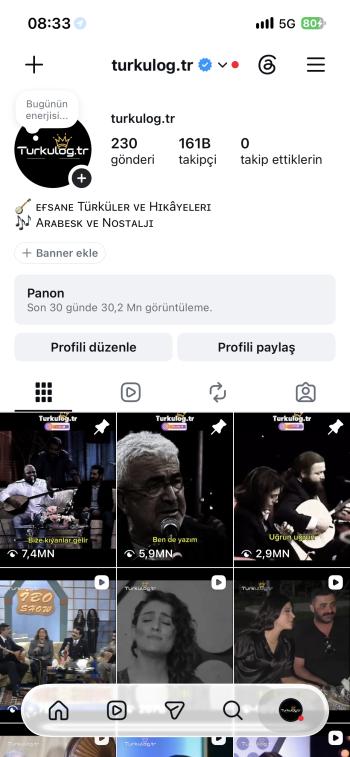 160 k takipçili Müzik sayfası