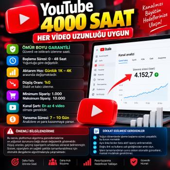YouTube 4000 Saat Servisi