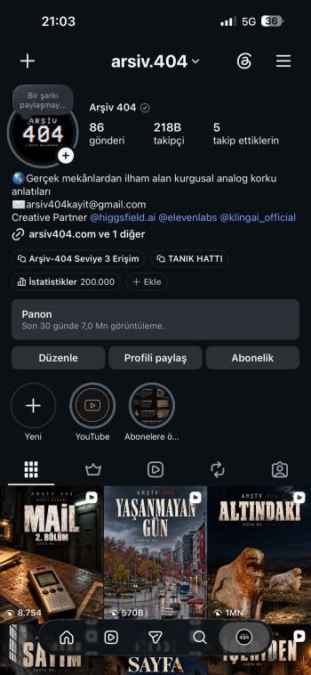 Arşiv 404 | 218 Bin Takipçili Analog Korku Evreni — Web Sitesi ve YouTube Dahil
