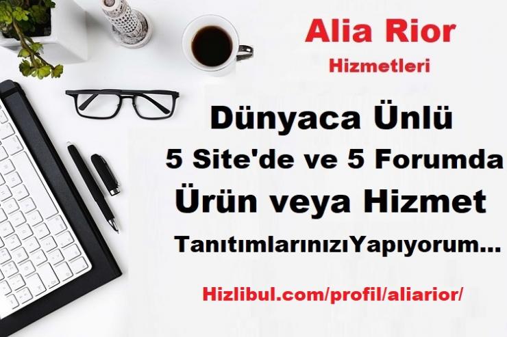 Dünyaca Ünlü  5 sitede Tanıtımlarınızı Yaparım