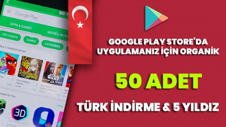 Google Play Store 50 Adet Organik Yorum Hizmeti