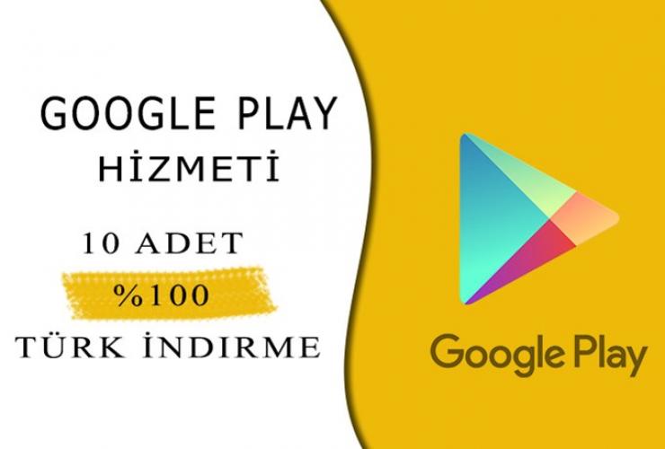 Google Play Uygulamanıza 10 Adet %100 Türk Gerçek İndirme Sağlıyoruz!