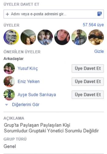 Facebook 57 k grup Alım