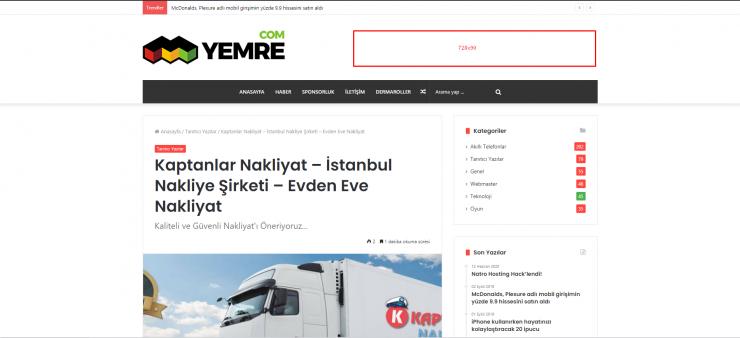 Hitli ve Temiz Kişisel Blogdan Banner Reklam Alanları