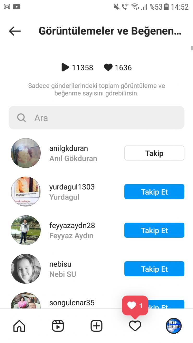 22 Binlik aktif instagram hesabi Post ve Hikaye