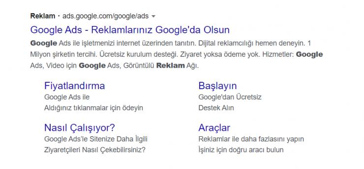 Google ads hizmetleri