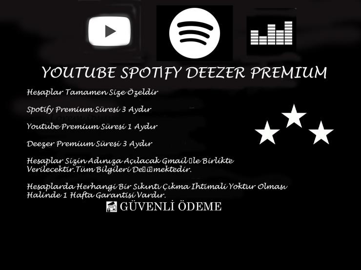 Youtube + Spotify + Deezer Premium