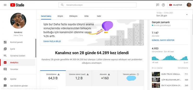 YOUTUBE VE BLOG SAYFAMDA REKLAMINIZI YAPARIM