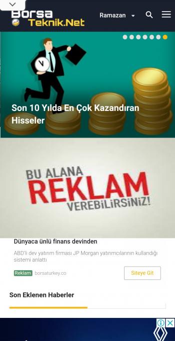 Hızla Büyüyen Ekonomi ve Finans Sitesine Reklam Verme Fırsatı