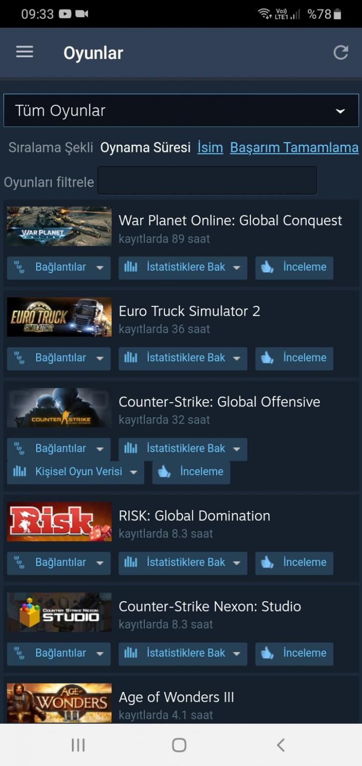 Uyguna Steam hesabı